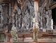 Thailand: Hindu influenced carved wooden statues on the exterior of the Sanctuary of Truth, Pattaya, Chonburi Province